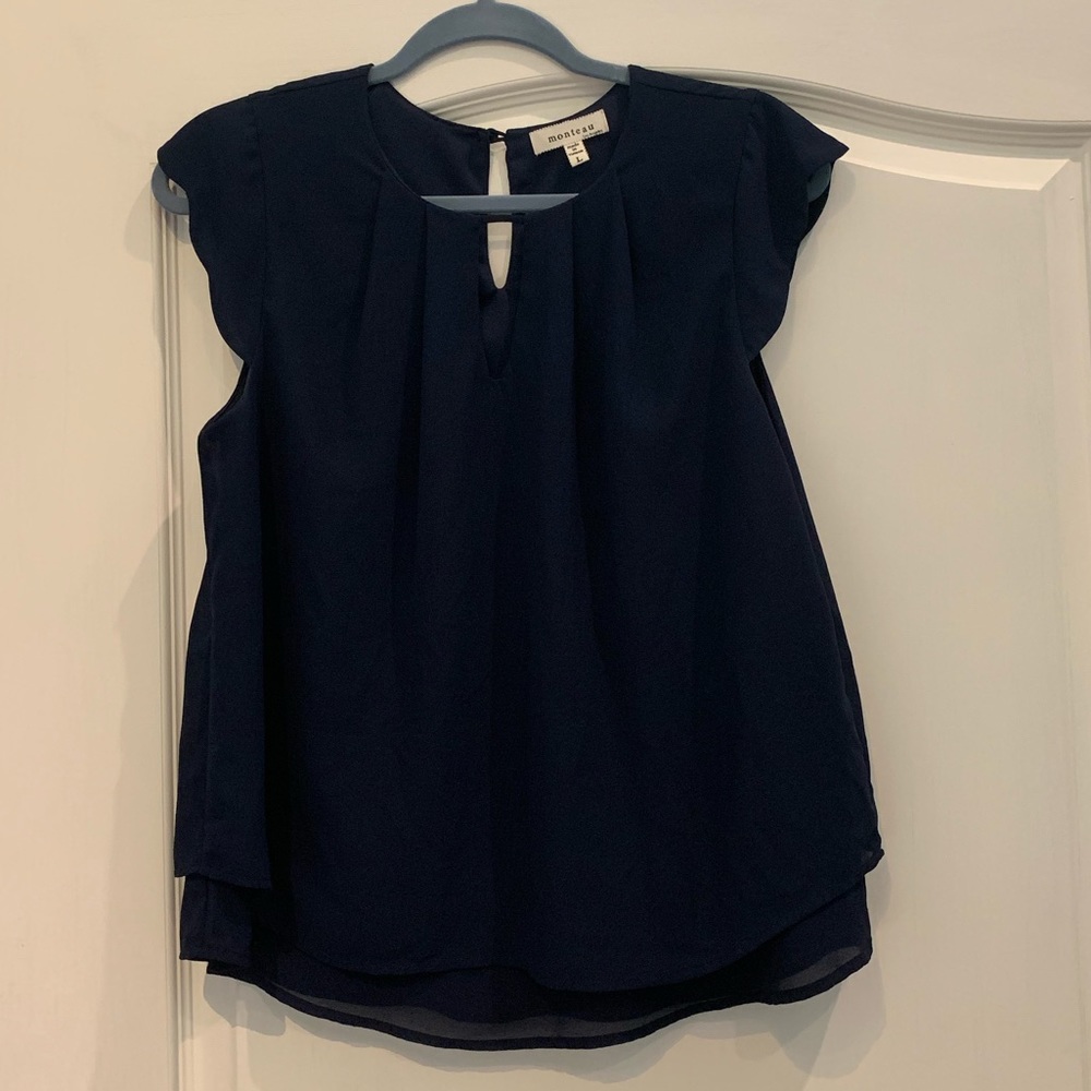 Navy Blue Blouse